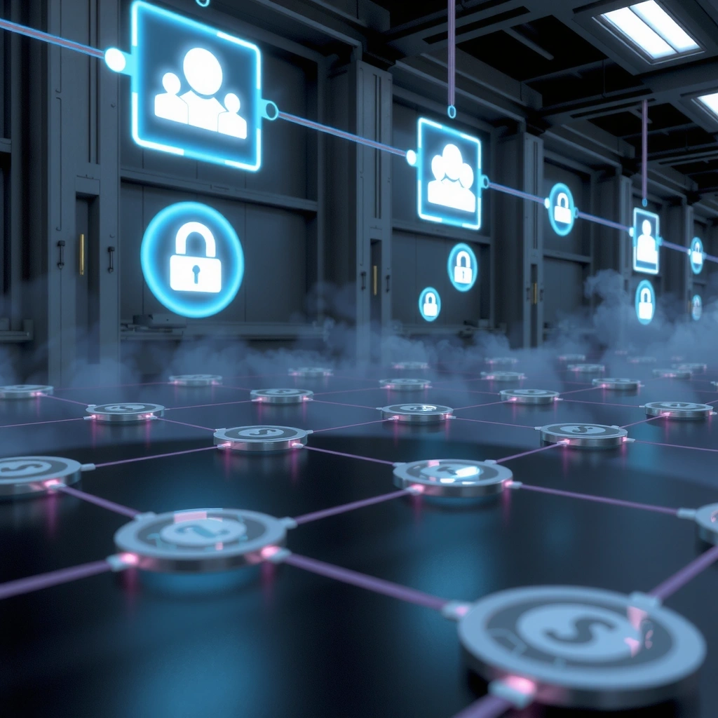 Data visualization wireframe showing cookie network patterns