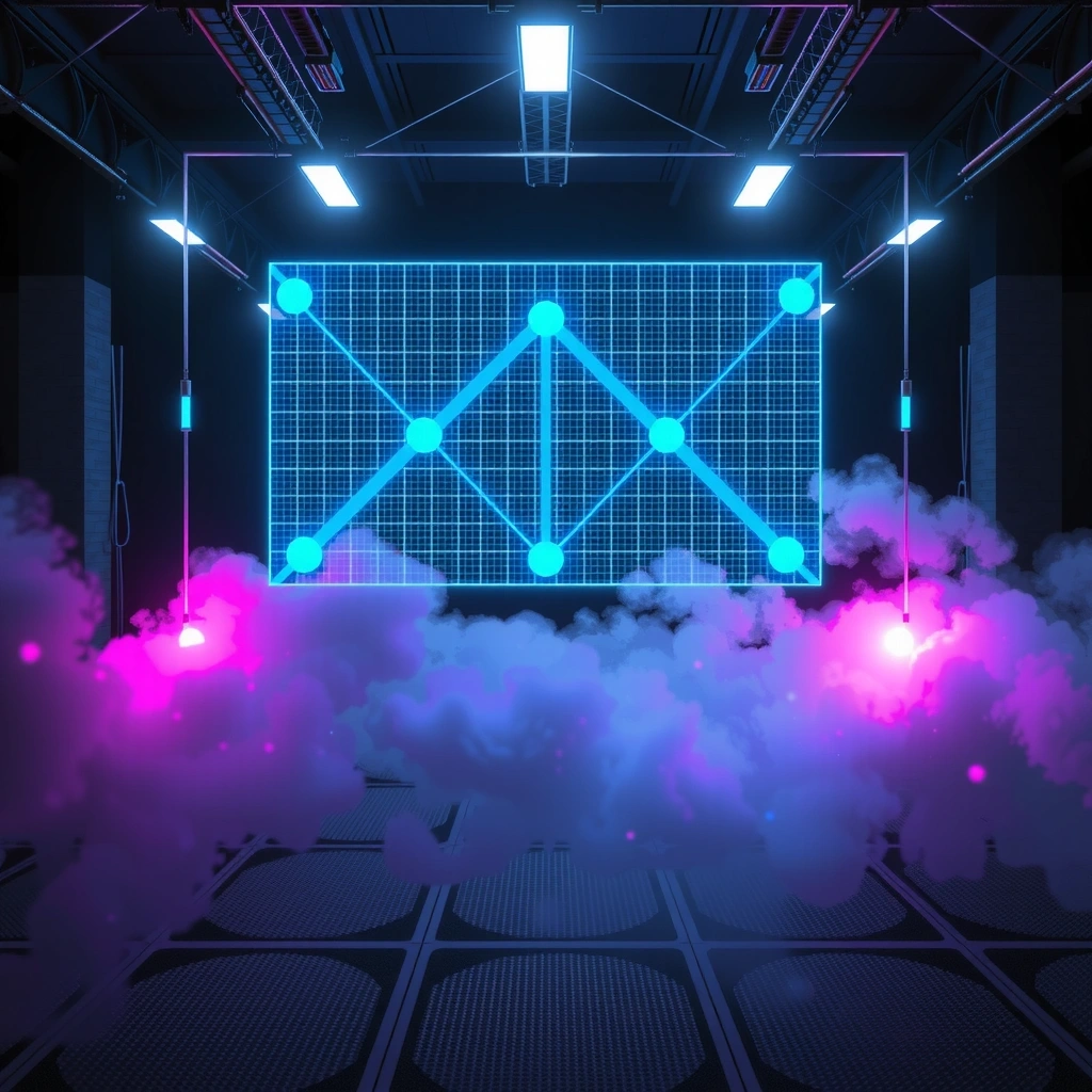 Abstract geometric grid background representing data structure